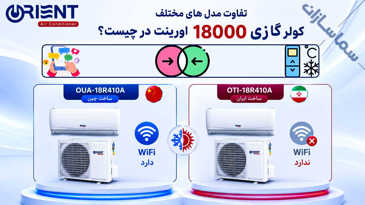 کولر گازی اورینت 18000